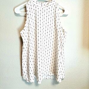 Loft Sleeveless Tank Top with Floral Pattern, Size XS Used